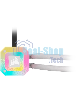 Система жидкостного охлаждения Water Cooling System Corsair iCUE H150i ELITE CAPELLIX XT (360мм, белый, RGb/Fans: 3x120мм, 65.57CFM, 37dBA, 2100RPM/Rad thickness 27мм/S: 1851, 1700, 1200, 115X, AM5, AM4)