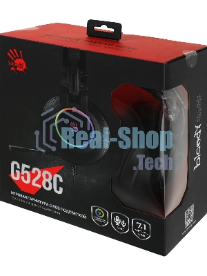 Гарнитура Bloody G528C чёрный, проводная, подсветка