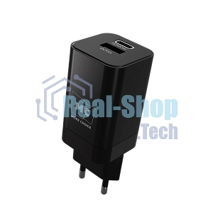 Сетевое зарядное устройство MORE CHOICE NC85i 1USB+1Type-C 3.0A PD 20W+QC3.0 для Lightning 8-pin Type-C, черный