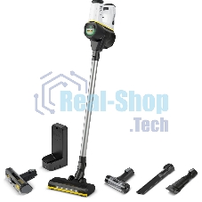 Пылесос вертикальный Karcher VC 6 Cordless серебристый/белый, питание от аккумулятора, 250 Вт, уборка сухая, пылесборник 0.8 л, работа от АКБ max 50 мин.