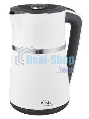 Чайник электрический Oasis K-4SPW белый+черный 1.7 л 2200 Вт