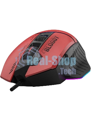 Мышь проводная A4Tech Bloody W95 Max Sports красный/черный оптическая (12000dpi) USB (10but)