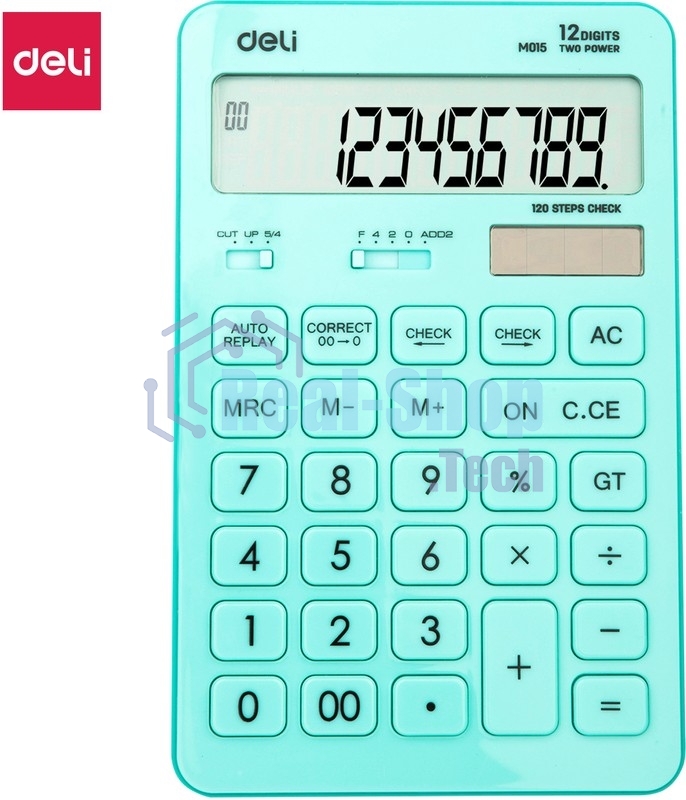 Калькулятор настольный Deli Touch EM01531 голубой 12-разр.