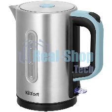 Чайник электрический Kitfort КТ-8703 1.7л. 2200Вт нержавеющая сталь/черный корпус: нерж.сталь/пластик