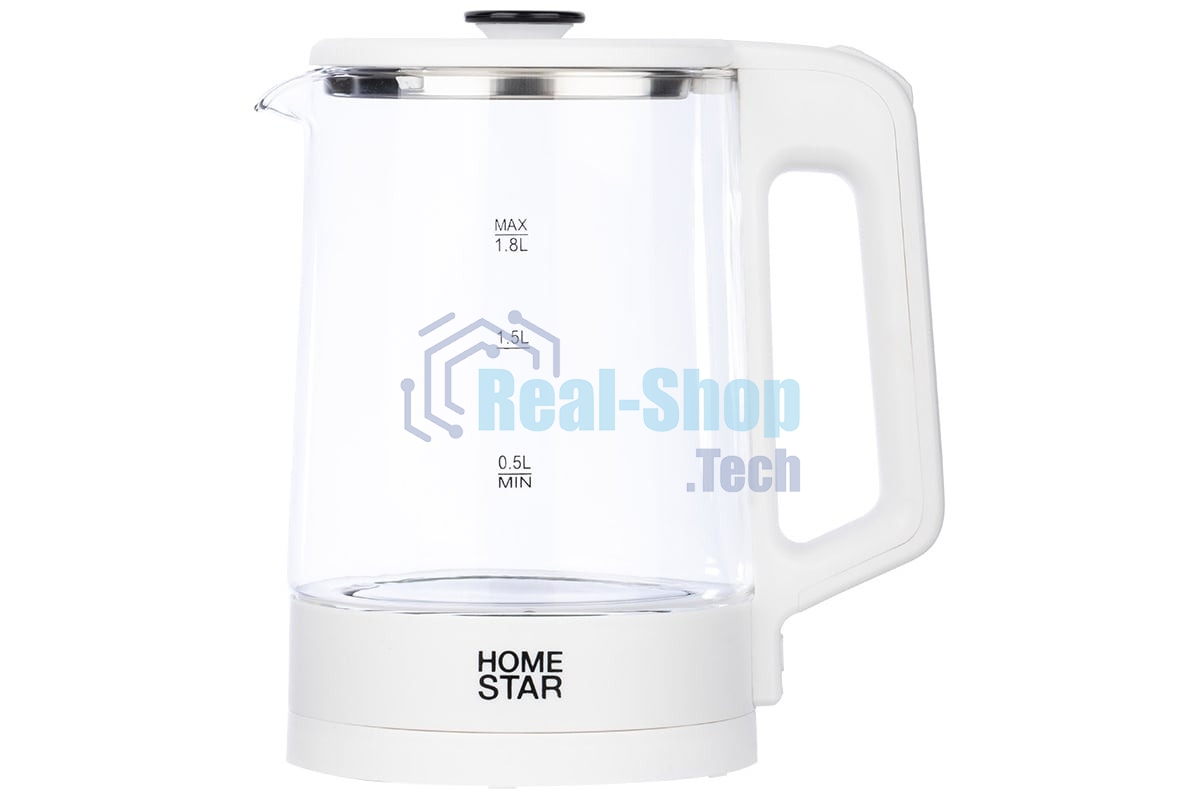 Чайник Homestar HS-1008 (1.8 л), стекло, белый