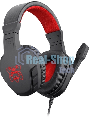 Гарнитура Defender Cujo чёрный/красный, проводная