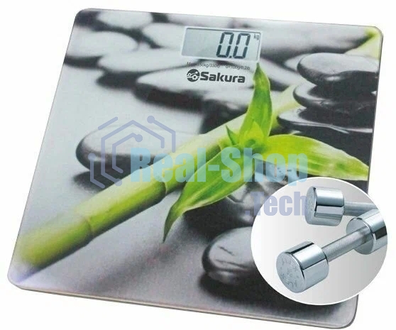 Весы напольные Sakura SA-5072S 180 кг элек бамбук