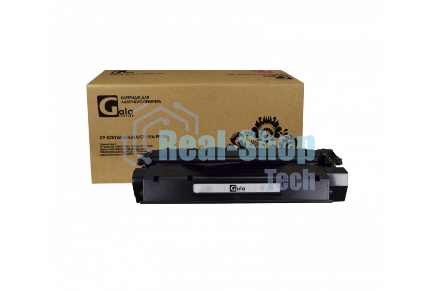 Картридж лазерный GalaPrint GP-Q2613A/Q2624A/C7115A черный (2500 стр) для HP LJ 1000/1005/1200/1300/1150/1150n/1300/1300n/1300xi/3300/3310/3320/3330/3380 Canon LBP-1210