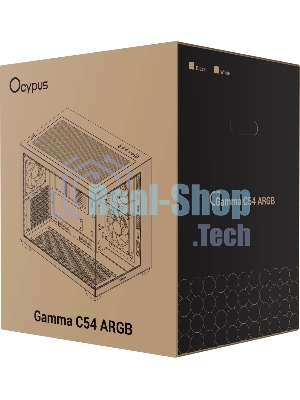 Корпус Ocypus Gamma C54 WH ARGB, Mini-Tower, белый, 3 x 120 мм
