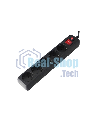 Сетевой фильтр Гарнизон EHLB-2, 5 р, 10А 3 м черный