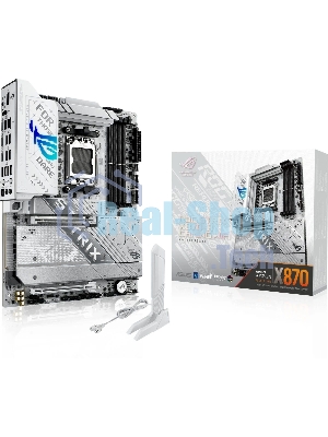 Материнская плата ASUS ROG STRIX X870-A GAMING WIFI, AM5, AMD X870, 4xDDR5, 2xSATA, 4xM.2, 1xPCI-E 4.0 x4, 1xPCI-E 5.0 x16, 1xHDMI, 1xDP, 1x 2.5Gb LAN, 4xUSB-A 3.2 Gen 1, 5xUSB-A 3.2 Gen 2, 1xUSB-C 3.2 Gen 2, 2xUSB4, 2x3.5 мм, 7.1, ATX