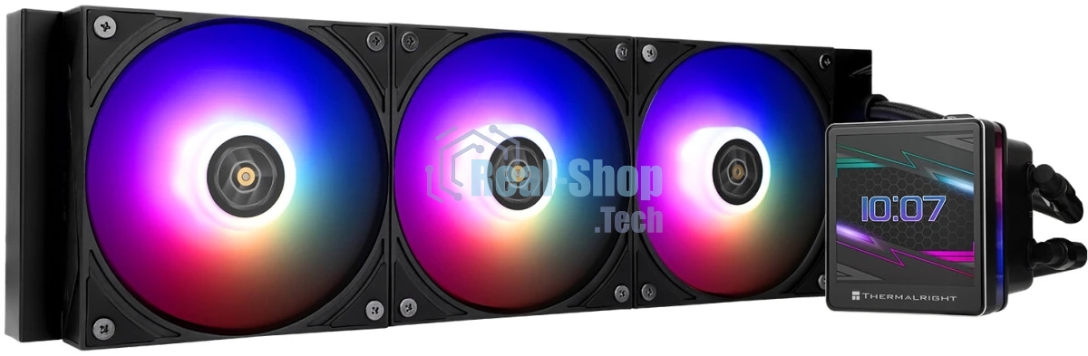 Система жидкостного охлаждения Thermalright Grand Vision 360 ARGB Soc-AM5/AM4/1151/1200/2066/2011/1700 черный 4-pin 29.6dB Al LCD Ret (G-VISION-360-BL-ARGB)