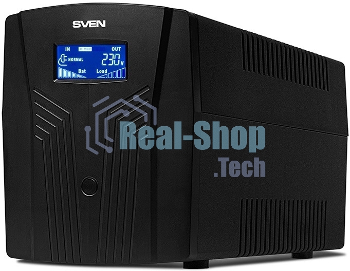 Источник бесперебойного питания UPS Sven Pro 1500 (1000 WA, LCD, USB, RG-45, 3 евро розетки)