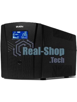Источник бесперебойного питания UPS Sven Pro 1500 (1000 WA, LCD, USB, RG-45, 3 евро розетки)