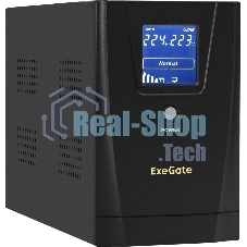 Источник бесперебойного питания ExeGate EX292631RUS SpecialPro Smart LLB-2000.LCD.AVR.4C13.RJ.USB 2000VA/1200W, LCD, AVR, 4*C13,RJ45/11,USB, металлический корпус, черный