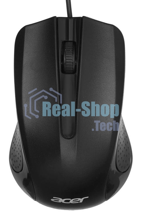 Мышь проводная Acer OMW010 черный, 1200 dpi, USB, кнопки - 3