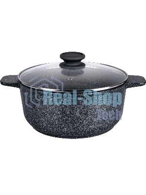 Кастрюля Maunfeld GRETA MF24GRTT01CR из литого алюминия со стеклянной крышкой, 24 см, 4 л