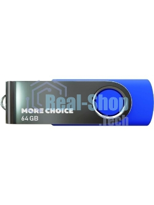Флешка USB More Choice MF64-4 Blue (4610196407659), 64Gb, USB 2.0, R/W 15/6, синий