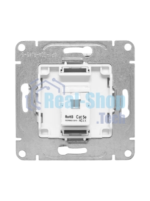 Механизм розетки RJ45 (cat5) EKF UP1-SOA-RJ45-5 алюминий Эпика