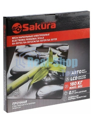 Весы напольные Sakura SA-5072S 180 кг элек бамбук