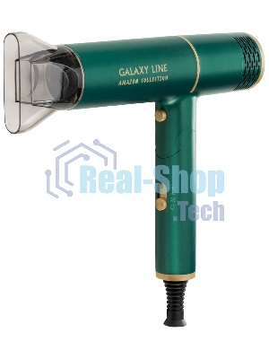 Фен для волос Galaxy Line GL 4360, амазонка, 1600Вт, зеленый