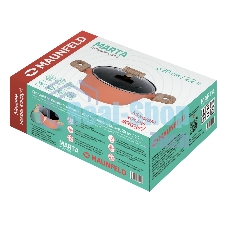 Кастрюля Maunfeld MARTA MCS22FA06CL из кованого алюминия со стеклянной крышкой, 20 см, 2,2 л.