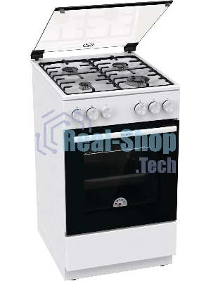 Плита газовая Gorenje GG5A10WH белый, конфорок 4 газовых, духовка 70 л, 50 см x 85 см x 59.4 см