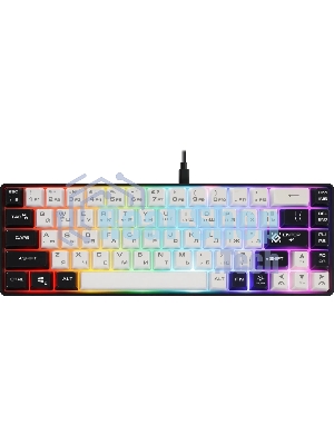 Игровая клавиатура проводная Defender Aris GK-349 RU,бел/черный,68кн+FN,радуж,1.5м