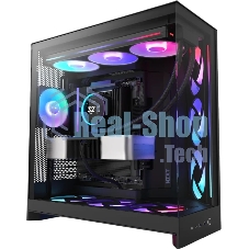 Компьютерный корпус без блока питания Case NZXT H9 Flow RGb (2025), Midi-Tower, TG, 3x140мм RGb + 1x120мм, 2xUSB-A 3.2 + 1xUSB-C 3.2, E-ATX, ATX, mATX, mITX черный