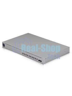 Ubiquiti UniFi Switch Pro XG 10 PoE PoE-коммутатор в стойку, 10х 10G RJ45, 2х 10G SFP+, раздача 400 Вт