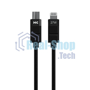 Дата-кабель MORE CHOICE (4620202555069) K87ia 2м USB 3.0A PD 27W для Lightning ng 8-pin Type-C - 2м, черный