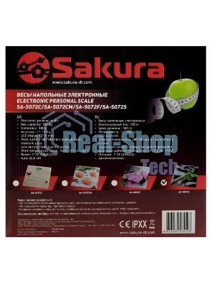 Весы напольные Sakura SA-5072S 180 кг элек бамбук