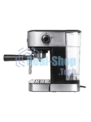 Кофеварка рожковая BBK BCM1500 черный/нержавеющая сталь, исп. кофе - молотый, 1.8 л, 1200 Вт, 20 бар