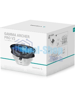 Кулер для процессора DEEPCOOL GAMMA ARCHER PRO V2 черный/синий, 120 мм, алюминий/медь, 1600 об/мин, 21 дБ, 4 pin, 110 Вт, 65.5 мм