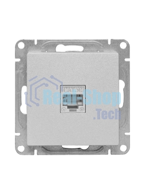 Механизм розетки RJ45 (cat5) EKF UP1-SOA-RJ45-5 алюминий Эпика