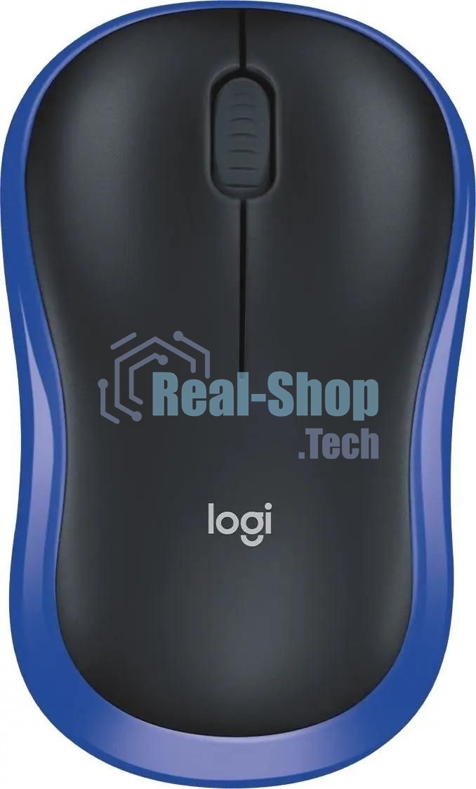 Мышь беспроводная Logitech M185 синий, 1000 dpi, радиоканал, USB, кнопки - 3