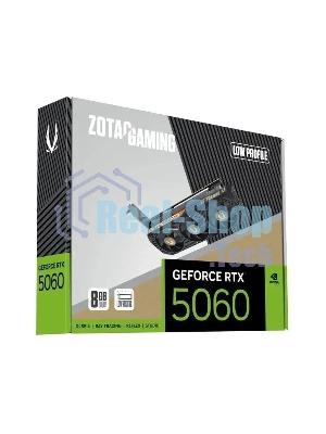 Видеокарта Zotac ZT-B50600L-10L, NVIDIA GeForce RTX 5060, 8 ГБ GDDR7, 128 бит, PCI-e 5.0, 1xHDMI, 3xDP, 2497 МГц, LP