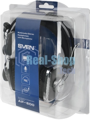 Гарнитура Sven AP-600 чёрный, проводная, 3.5 мм