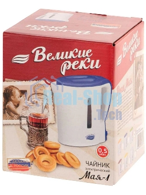 Чайник электрический Великие Реки Мая-1 бело-салатовый