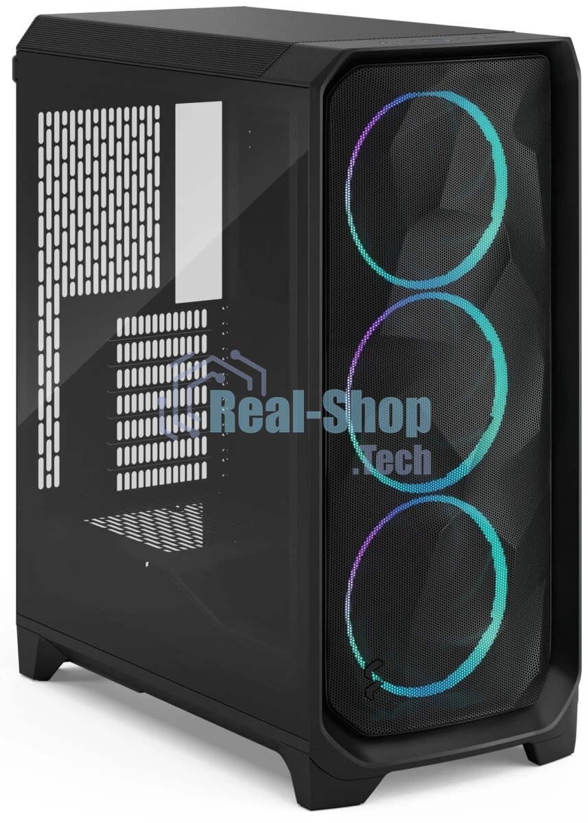 Корпус Fractal Design Meshify 3 Black RGB TG Light Tint, Midi-Tower, чёрный, 3 x 140 мм