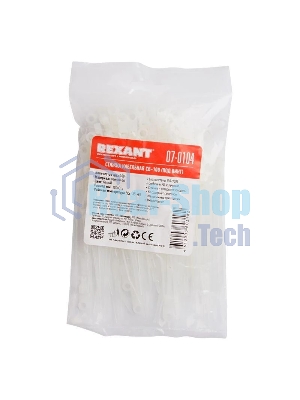 Хомут кабельный Rexant 3.6х100 нейл. белый (уп. 100 шт)