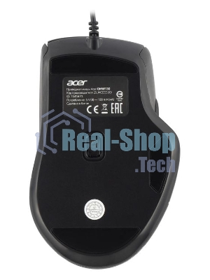 Мышь проводная Acer OMW130 черный, 3600 dpi, USB, кнопки - 6