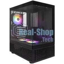 Компьютерный корпус 1STPLAYER MIKU Mi7-A черный ATX 3x120мм LED fans Mi7-A-BK-2F1R-1F1