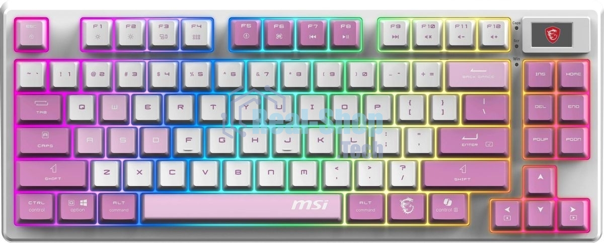 Клавиатура MSI Forge GK600 гибридная, Bluetooth, радиоканал, белый