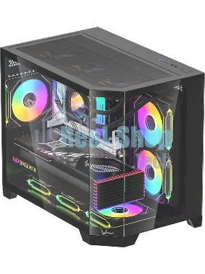 Компьютерный корпус AeroCool/Formula Crystal Z6M Floe черный без БП mATX 4x120мм 2xUSB3.0 audio bott PSU
