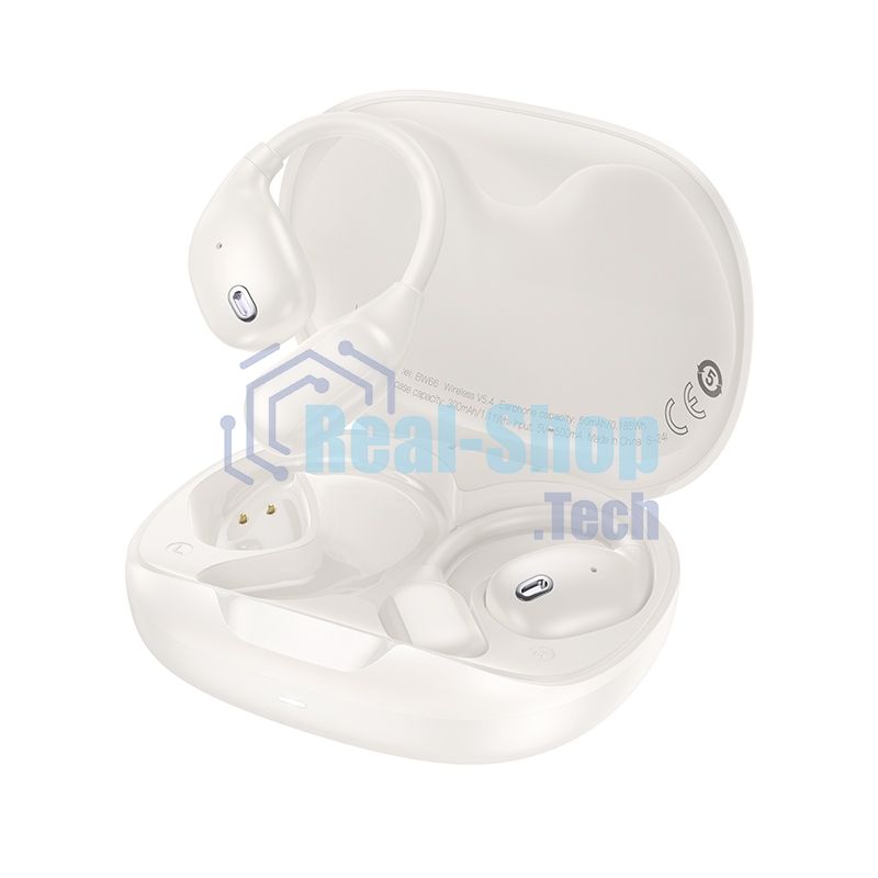 Наушники TWS Borofone BW66 Milky белый, вкладыши, Bluetooth, до 4 ч
