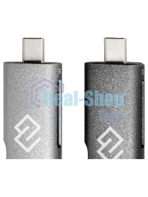 Кард-ридер Digma CR-СU2520-G/серый/SD/TF/micro-SD/micro-SDXC/miсro-SDHC/USB 2.0/Type-C/алюминий