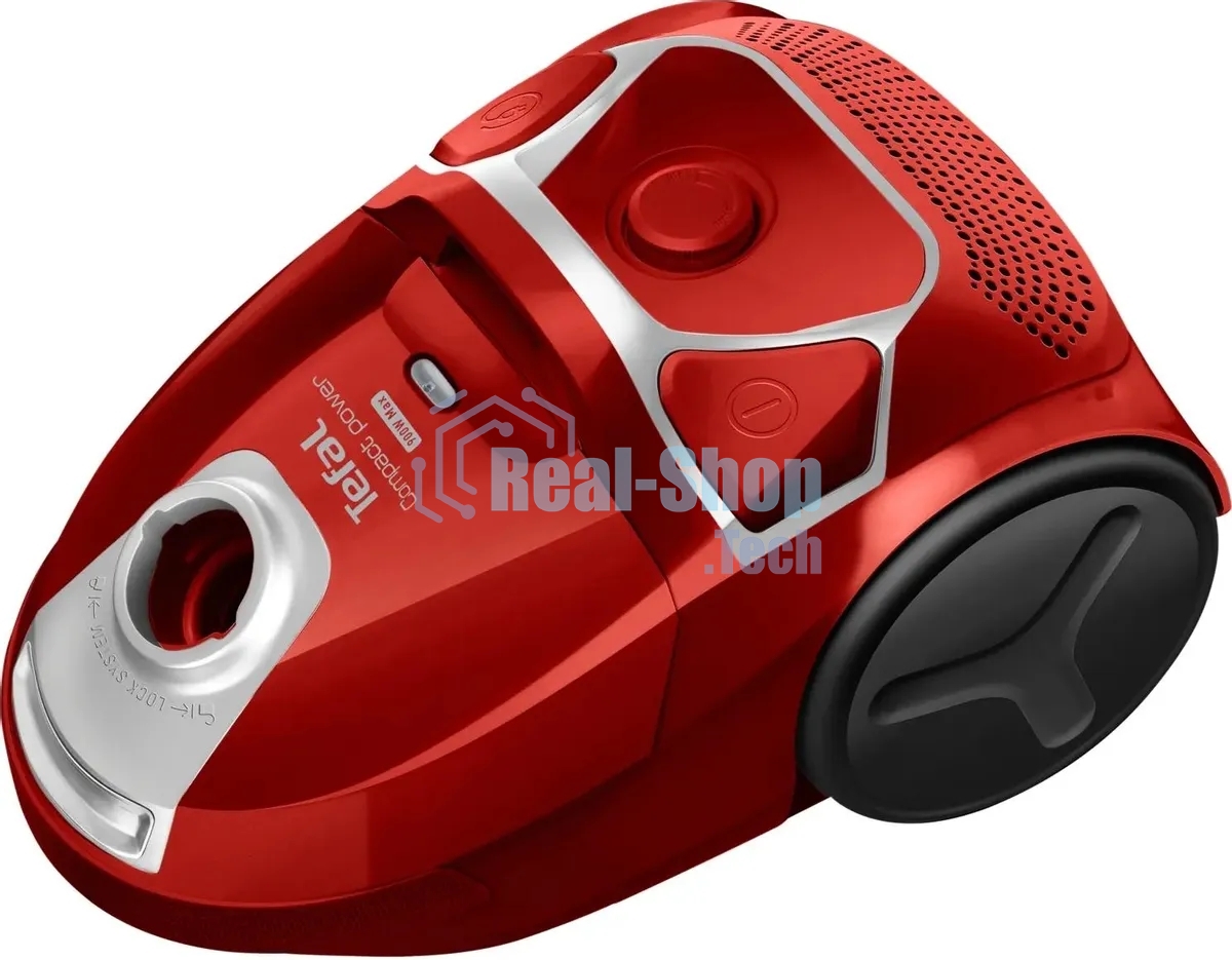 Пылесос Tefal TW3953EA красный/серебристый, 750 Вт, уборка сухая, пылесборник мешок 3 л