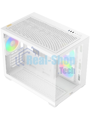 Корпус Ocypus Gamma C54 WH ARGB, Mini-Tower, белый, 3 x 120 мм
