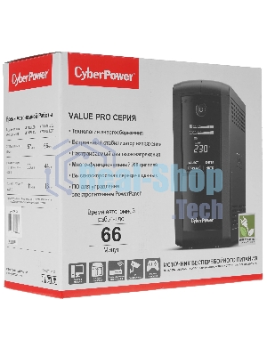 Источник бесперебойного питания CyberPower VP1000ELCD/1000 ВА/550 Вт/USB/RS-232/RJ-11/RJ-45/4 х CEE 7 (евророзетка)
